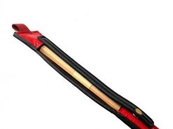 レザレクションの鹿革箸ケース-紅黒の側面