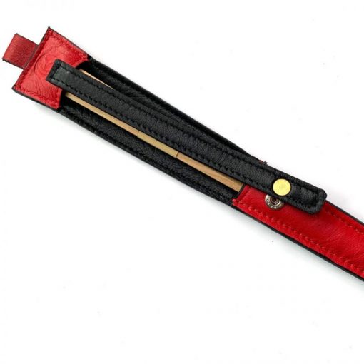 レザレクションの鹿革箸ケース-紅黒の箸の拡大
