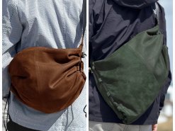 天然エゾ鹿革のショルダーバッグ