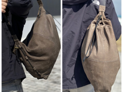 天然エゾ鹿革のショルダーバッグ