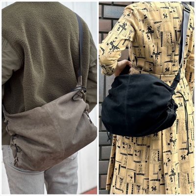 天然エゾ鹿革のショルダーバッグ